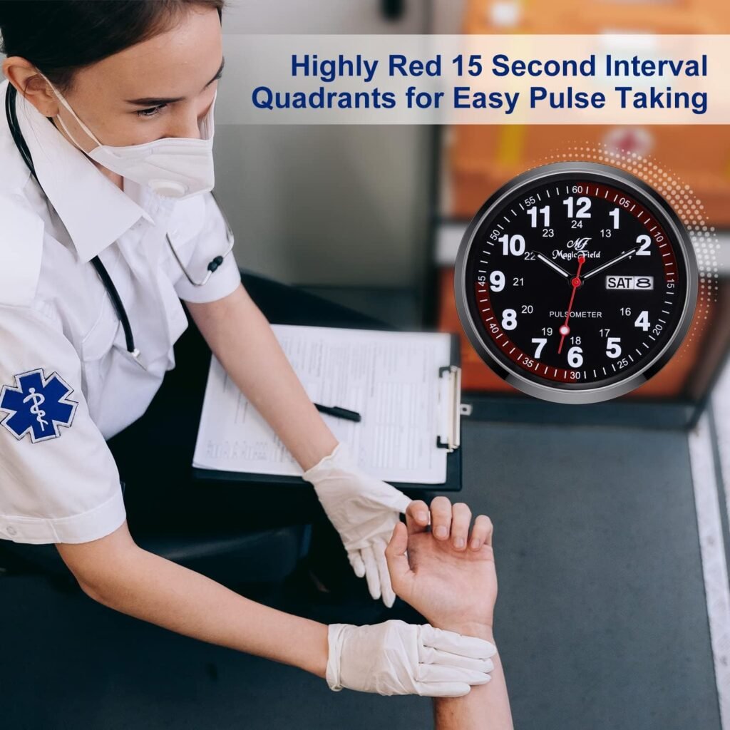 ManChDa Nurse Watch Nursing Watch Analog Medical Watches with Second Hand Easy to Read