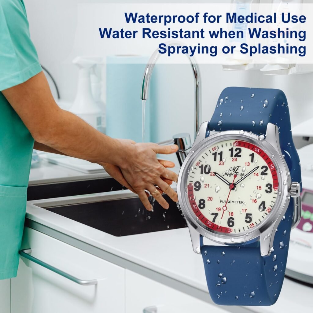 ManChDa Nurse Watch Nursing Watch Analog Medical Watches with Second Hand Easy to Read