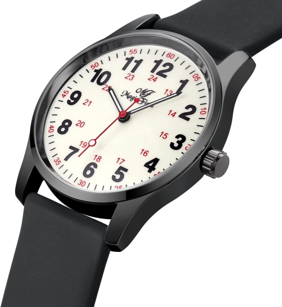 ManChDa Nurse Watch Nursing Watch Analog Medical Watches with Second Hand Easy to Read